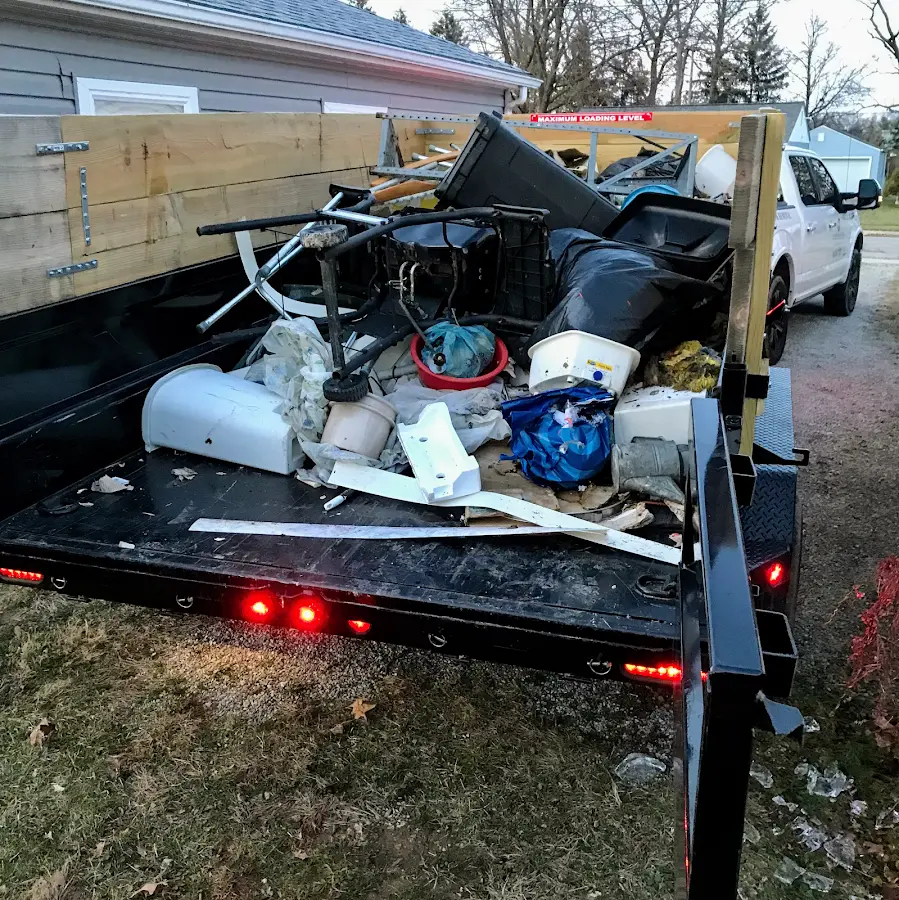 Roll-off dumpster delivered to a residential driveway in Appleton